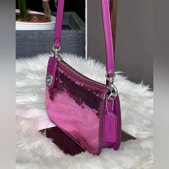 CM547 - Coach Penn Shoulder Bag with Sequins - Picture 3 of 13